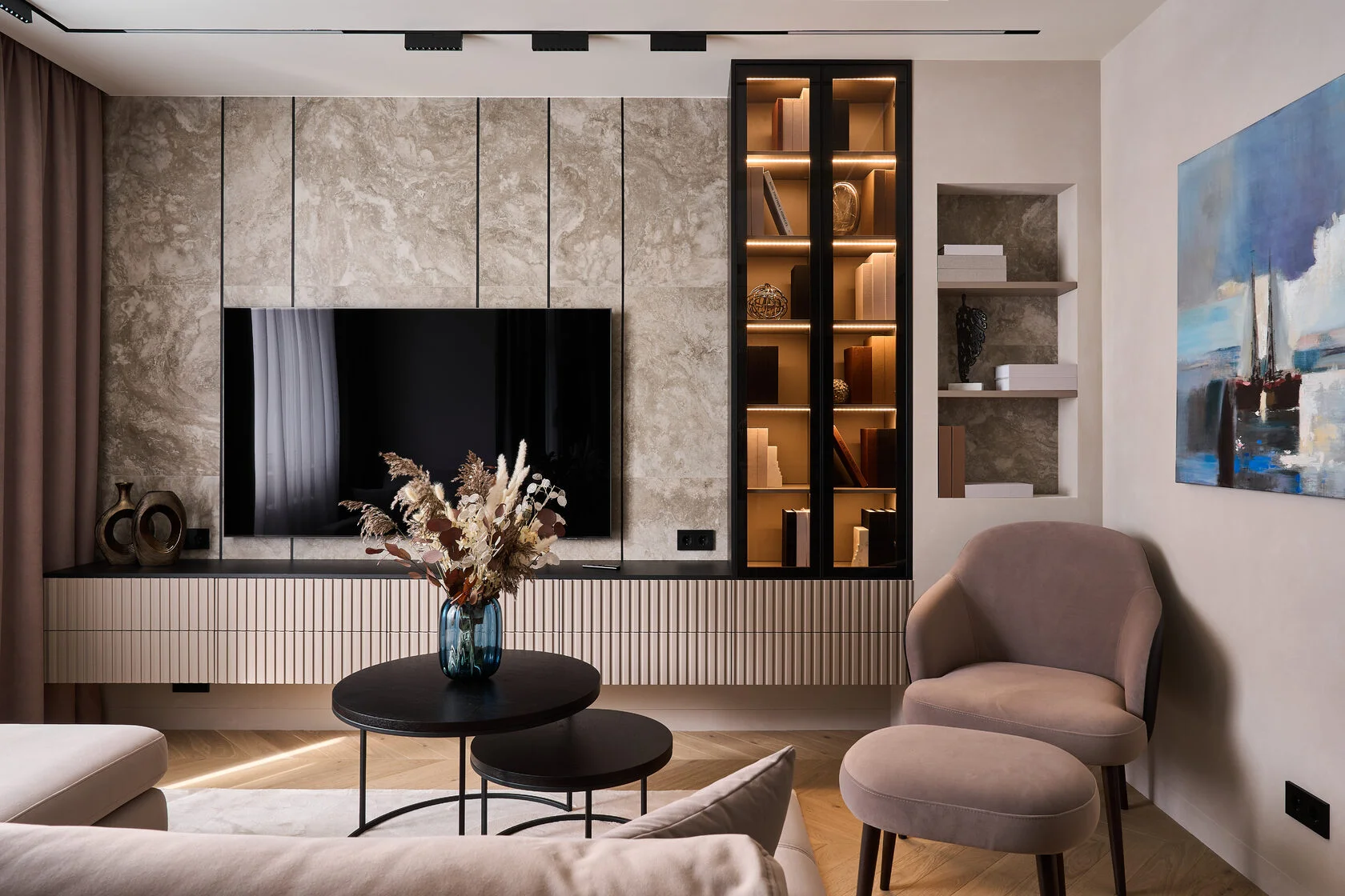 Современный интерьер гостиной