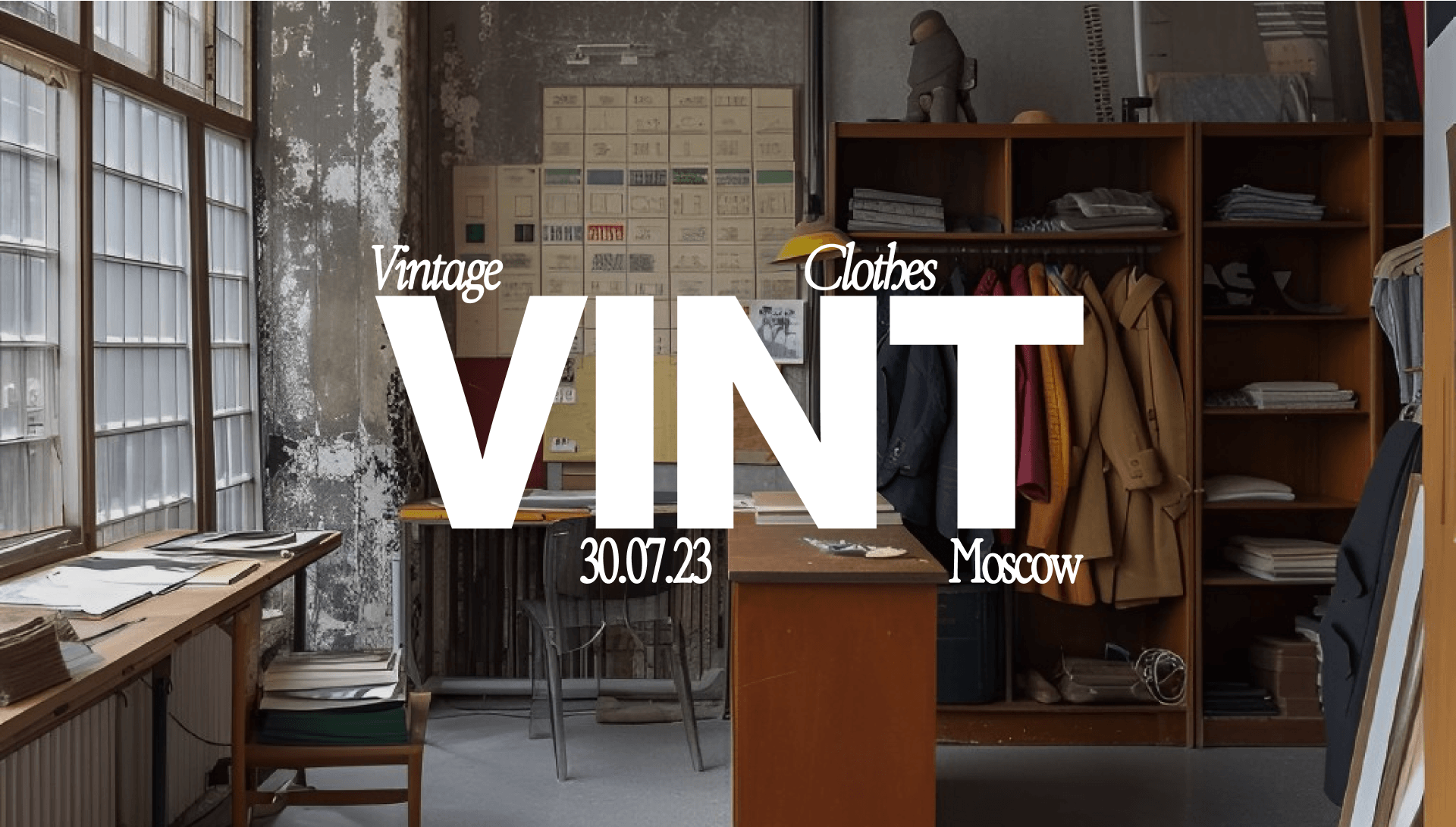 бренд дизайн магазина винтажной одежды